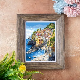 WXQZHF Cinque Terre Italy 5D Diamond Art Painting Full Round Drill Diamond Art Painting by Number Kits for Adults Mosaic Cross Stitch for Wall Decor 12x16 inch