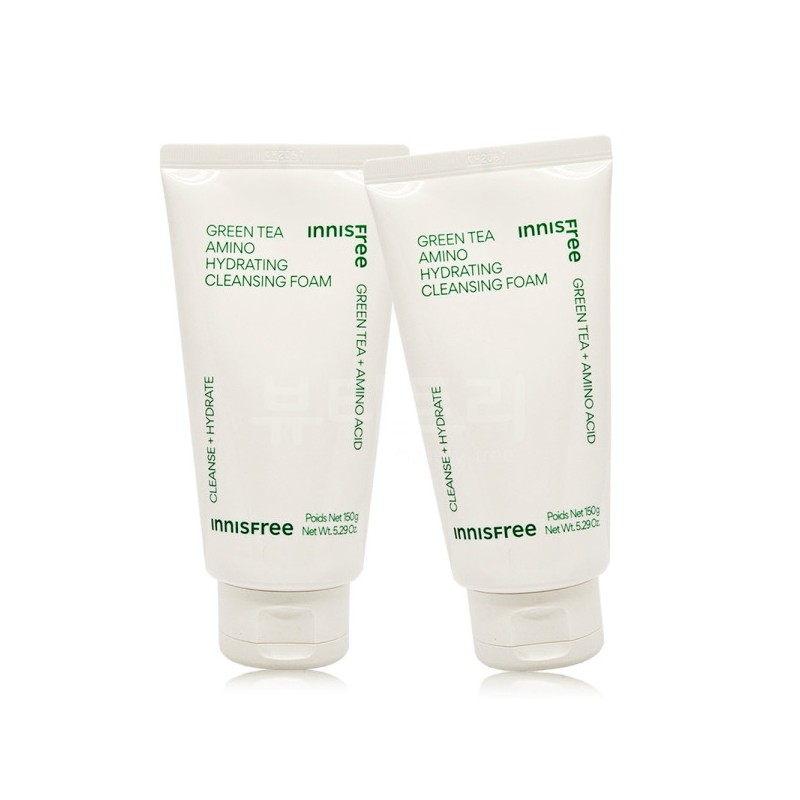 Innisfree Green Tea Amino Moisture Cleansing Foam 150g x 2