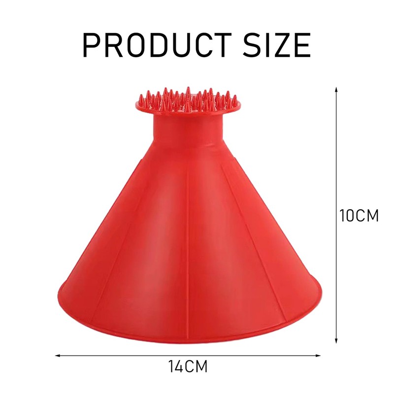OAAO Two Piece Double Head Cone Ice Scraper, Car Ice