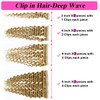 Unipearl Deep Curly Clip-In Real Hair Extensions, 50 cm /