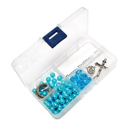 Linpeng Crystal & Pearl Beads Rosary DIY Kit, Turquoise Blue