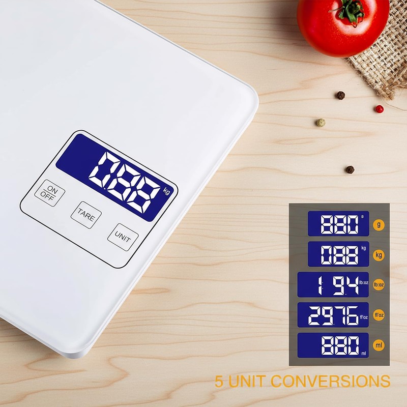Digital Kitchen Scale with Large LCD Display&Tare Function–Precise Digital Kitchen