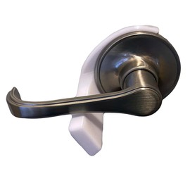 Pet Proof Door Lever Lock - No Adhesive Child Proof Door Lever Lock for Cats and Dogs (4 Pack White Circle Universal)