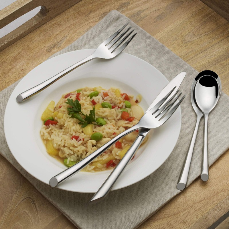 Towle Living 42-Piece Silverware Set, Service for 8, Wave Flatware