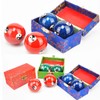 1.85'' Cloisonne Health Hand Balls Yin-Yang Chinese Meditation Baoding Feng
