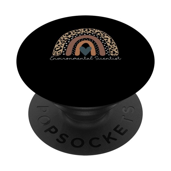 Cute Leopard Boho Rainbow for Environmental Scientist Squad PopSockets Swappable