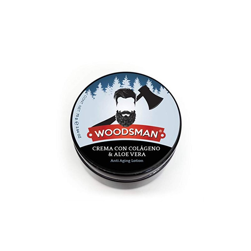 Woodsman Crema Facial Anti Edad Colágeno Aloe Vera Revitaliza Hidrata