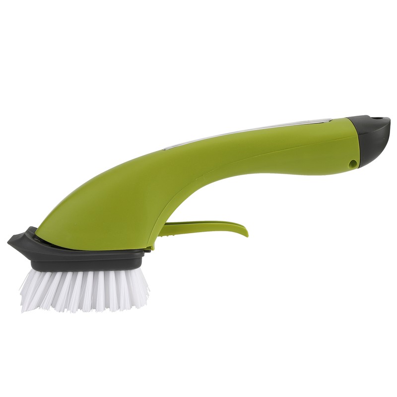Long Handle Cleaning Brush with Soap Dispenser for Kitchen Pan
