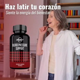 Reset Nutrition Blood Pressure Support 90 Cápsulas Suplemento Alimenticio para Control de la Presión Arterial Salud Cardiovascular y Reducción del Estrés