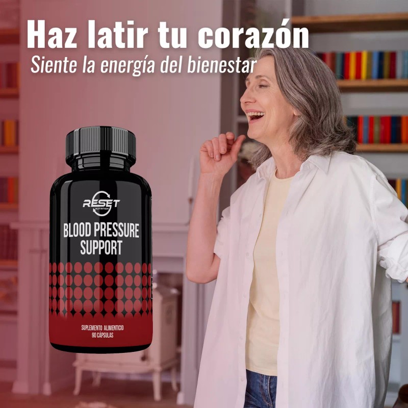 Reset Nutrition Blood Pressure Support 90 Cápsulas Suplemento Alimenticio para