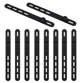 10 Stück Silikon Kabelbinder, Wiederverwendbare Kabelmanagement-Lösung,Elastisch Einstellbar, Kabel Organizer mit Schlossschnalle, Wiederverschließbar, ideal für Reisen und zu Hause