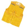 Volunteer Vest for Event Work Clothes with Multi Pockets Yellow