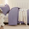 Litanika Grayish Lavender Purple Comforter Set Queen Size, 3 Pieces