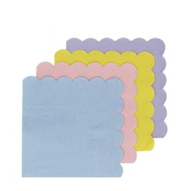 ZMShenMa Four Color 100 Pieces 33 × 33cm Colored Napkins, Customized Lace, Flexible and Durable Napkins, Suitable for Weddings, Birthday Parties, Various Dinners and Hotels.