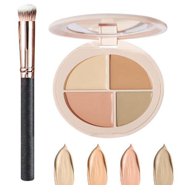 UZYXC Full Cover Concealer Palette, 4 in 1 Concealer Creme,