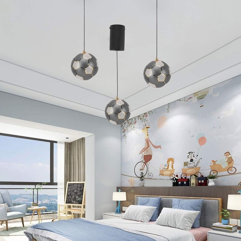 Soccer Pendant Light LED Creative Energy Saving Warm Light Hardwired