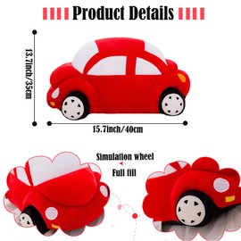 WANLIMA Car Plush Toy, Car Plush Toy, Cute Cartoon Plush Toy for Children's Party, Birthday Gift, for Christmas, Birthday, New Year Gift, 35 cm