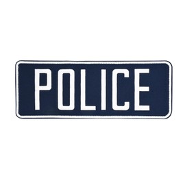 Snogisa 2 Pack Security Patch with Loop Hook System,Durable Fabric Patches with Embroidered Letters for Officer Guard Custom Uniforms Vest, Jacket, Carrier, Hat, 1Small and 1 Large (Police-Blue)