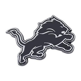 FANMATS 21518 Detroit Lions 3D Chrome Metal Auto Emblem