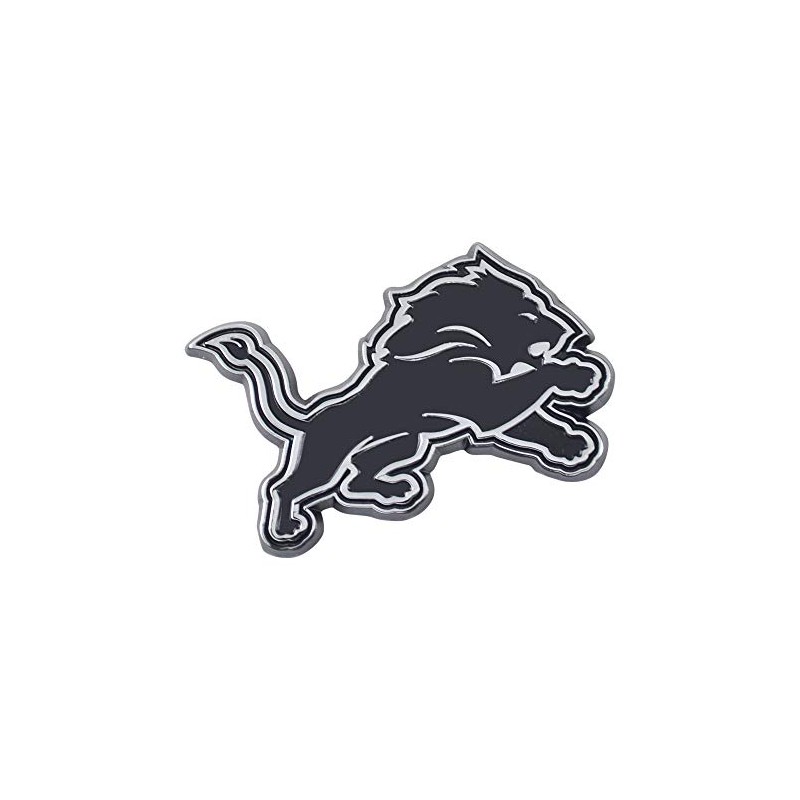 FANMATS 21518 Detroit Lions 3D Chrome Metal Auto Emblem