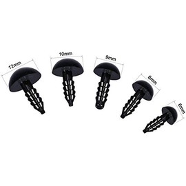 VEYLIN 100pcs Plush Eyes Doll Eyes Doll Eyes Black Eye Nose Animal Nose Plastic Nose DIY Sewing Craft Craft Parts Handmade