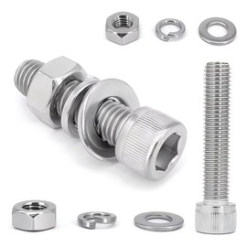 SYDARSYN Screws Set, Stainless Steel, M3 x 16 mm, Cylinder Screws with Hexagon Socket, Machine Screws, Nuts and Washers Assortment Kit (Pack of 40)