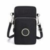 3 Layers Cell Phone Bag, Water-Resistant Nylon Crossbody Cell Phone