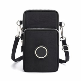 3 Layers Cell Phone Bag, Water-Resistant Nylon Crossbody Cell Phone Purse, Washable Mini Messenger Bag, Multifunction Phone Bag, One Shoulder Phone Waist Bag, Diagonal Cross Bag, Outdoor Bag