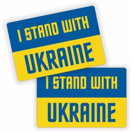 Unbranded I STAND WITH UKRAINE 2x3 Vinyl Stickers / Decals Car Truck Bumper No War Russia