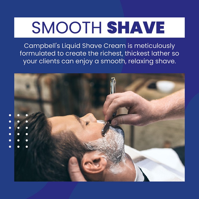 Campbell’s Liquid Shave Cream Lather, Barber Shaving Cream Lather, Professional