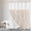 Tititex No Hooks Snap in Liner Abstract Curve Lines Cream