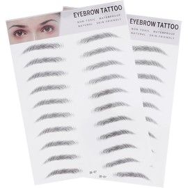 Milisten 2 Piezas Pegatinas para Cejas de Papel Negro Fáciles de Usar Larga Duración, Ideales para Personas Cejas Claras o Escasas, para Principiantes y Hombres