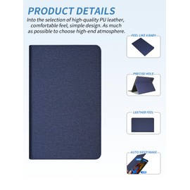 Case for ALLDOCUBE iPlay 70 mini Ultra Tablet 8.8 Inch 2025, yystao Tablet Protective Case Compatible with Alldocube mini 3 Ultra, Soft PU Leather Case with Auto Sleep/Wake Function, Blue