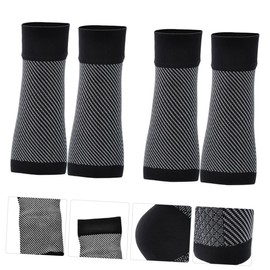 LALAFINA 2pairs Ankle Compression Sleeves for Plantar Relief Supportive Ankle Socks Graduated Compression Design and Breathable