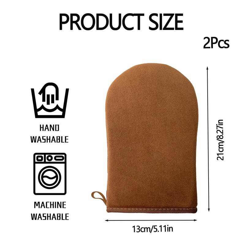 2Pcs Tanning Mitt, Tan Mitt, Washable Tanning Mit with Smooth