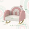 Qaba Kids Rocking Chair, Princess Crown Toddler Chair, Children's Armchair