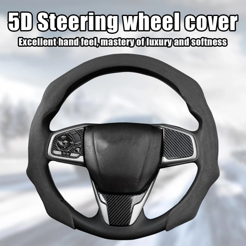 Mandark Car Steering Wheel Cover Suede Sport Vehicle Steer Wheel