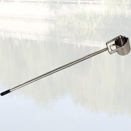 Telescopic Stainless Steel Wa-ter Sampling Pole, Extendable Water Sampler Dipper for Water Testing, Lab Sampling, Environmental Monitoring, Retractable Collection Rod with 500ml Measuring Beaker