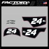 YAMAHA NUMBER PLATE GRAPHICS DECALS MX PW50 1990-2021 pw 50