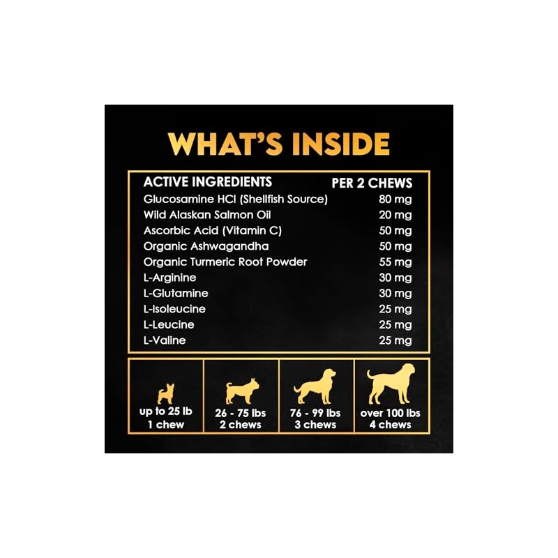 11-in-1 Muscle Gain Chews - Weight Gain Supplements for Dogs