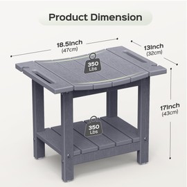 LyriFine Shower Bench - HDPE Waterproof Shower Bench for Inside Shower, 18.7" Shower Stool with Shower Head Holder, 350lbs Shower Seat with Storage Shelf, Shower Chair for Bathroom Indoor Outdoor Use