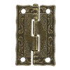 sourcing map 1.4" Antique Bronze Hinges Retro Carved Hinge Replacement