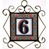 House Numbers Ceramic Numbers & Letters Tiles Red Blue &