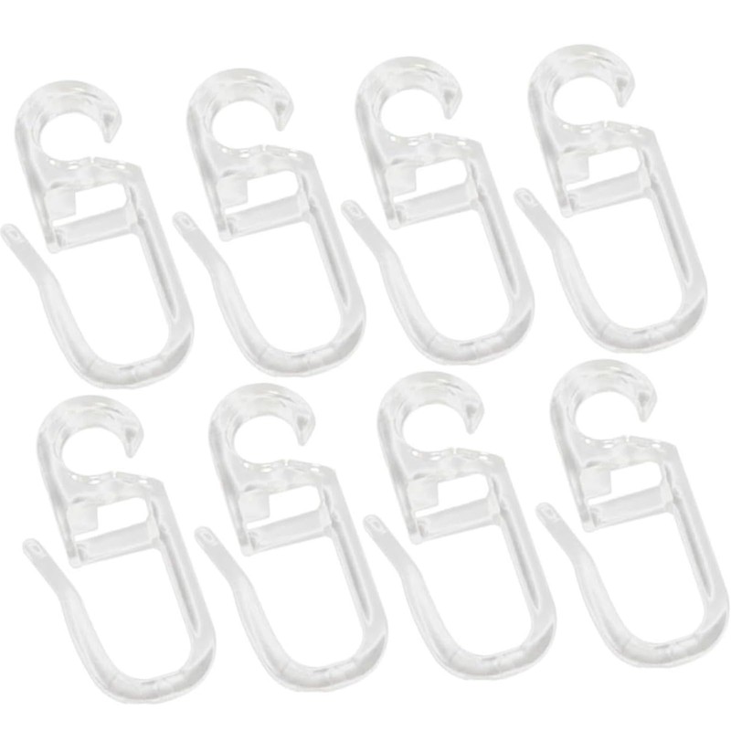 150 pcs Transparent Curtain Hooks, Plastic Hooks, Curtain Hooks, Shower