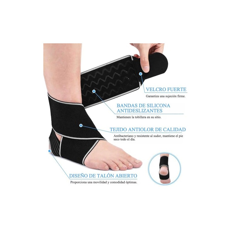 2 Pares Tobillera para Esguince, Fascitis Plantar y Tendinitis