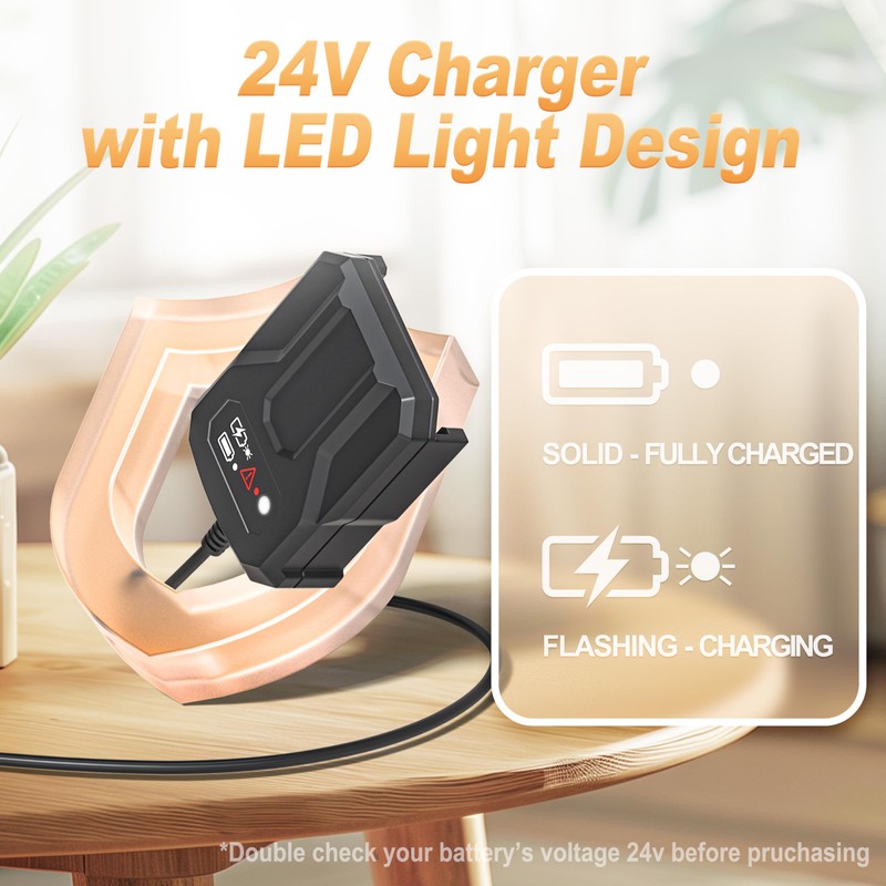 24V Charger Compatible with Bissell 3789X 3789U 3789 3797V 3797W