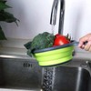 Vctitil Foldable Space-Saving Silicone Colander Strainer Colander Dish Drainer Draining