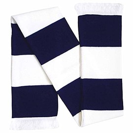GIFTS 4 ALL West Bromwich Albion Navy Blue and White Football Fans Retro Traditional Match Day Bar Scarf (100% Acrylic)