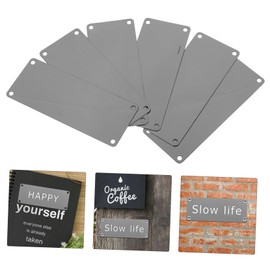 Pack of 10 Stainless Steel Blank Signs for Crafts Flea Market Signs Empty Metal Sign Blank Name Plate Made of Metal Y Name Plate Door Accessories Universal Stainless Steel