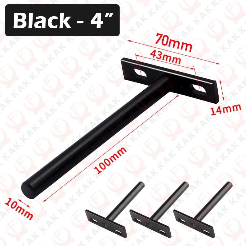 4PCS Invisible Floating Shelf Brackets Heavy Duty Solid Metal Hidden